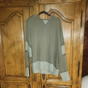 Daily Practice By Anthropologie Green Boxy Pullover New Without Tags 3x